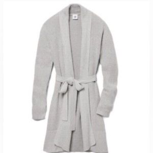 Cabi Exhale Cardigan Style #5445, gray, belted Size Snall